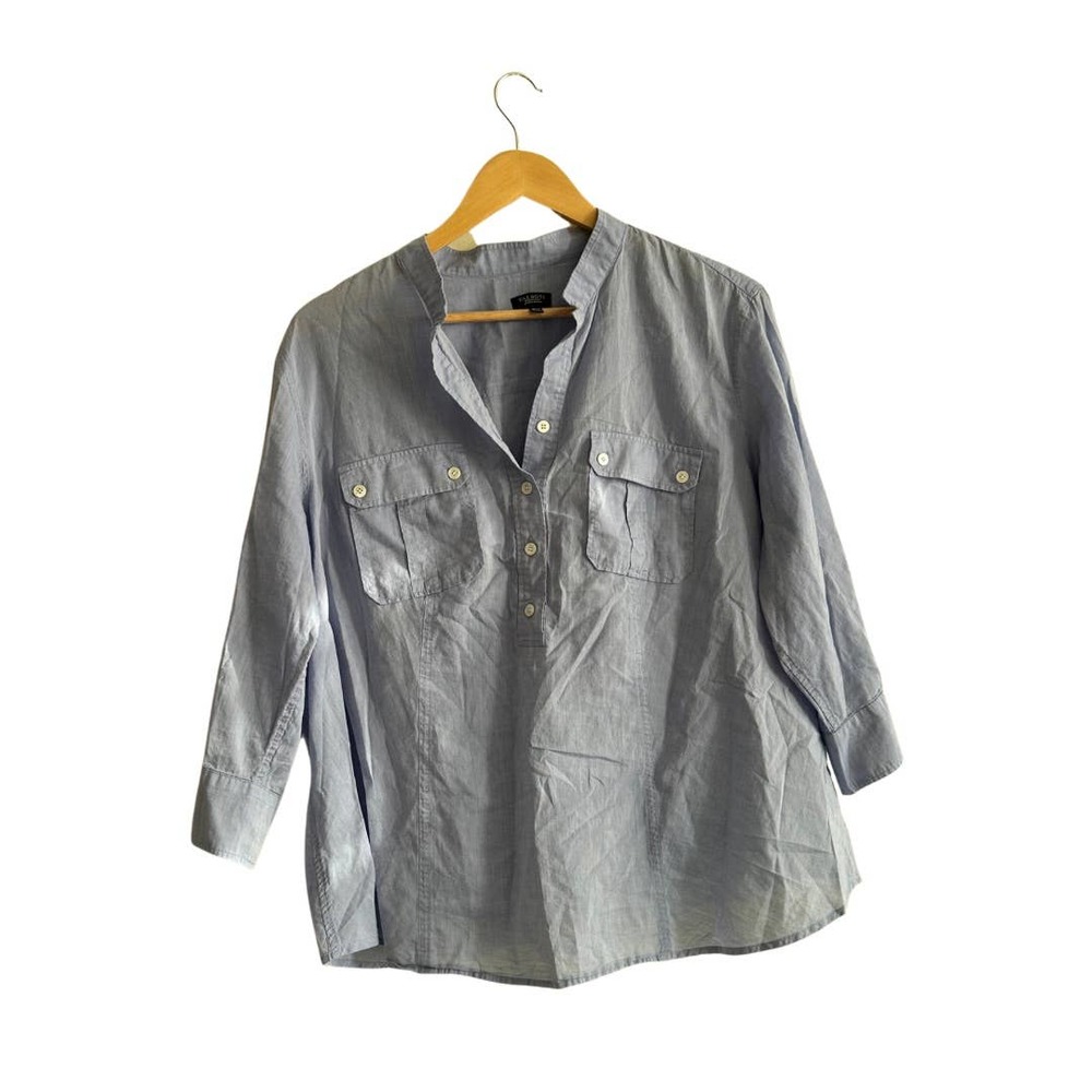 Talbots Chambray 3/4 Sleeve Tunic Size 18WP